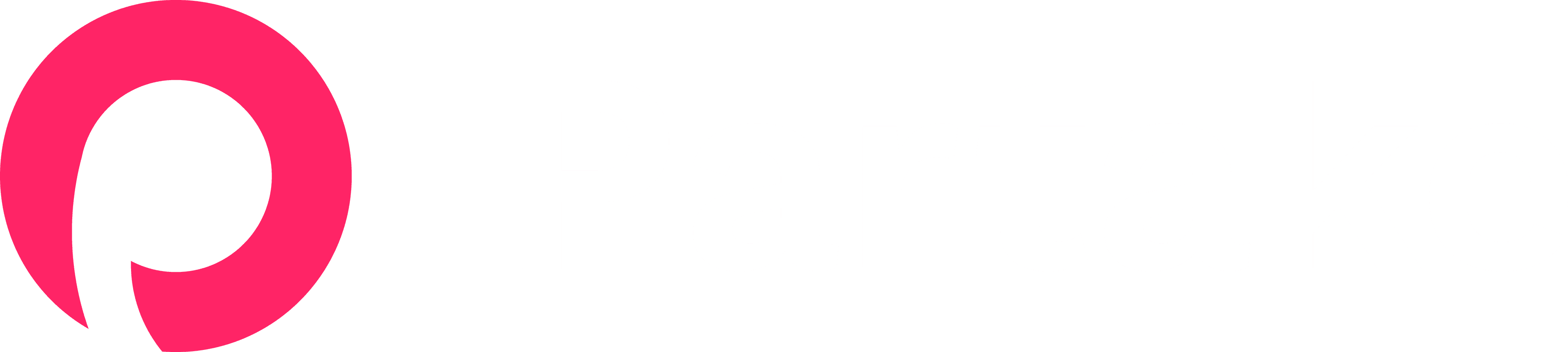 Partake wordmark with a pink mark and white lettering